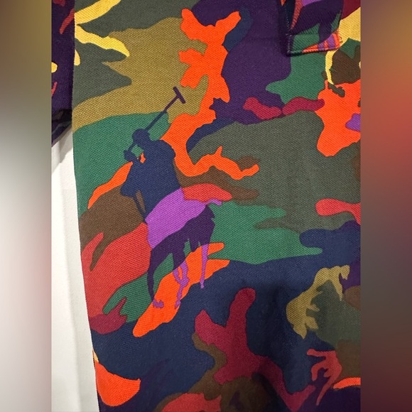 Polo Ralph Lauren Boys Camo Knit Polo Multicolor Pony 10-12 - Picture 3 of 5